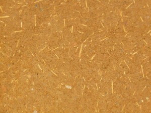 enduit terre et paillettes de lin